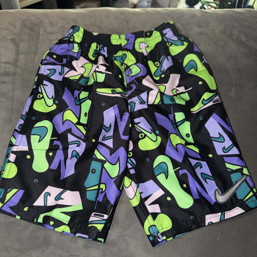 Nike Boys Swim Trunks Sz Small Multi Color